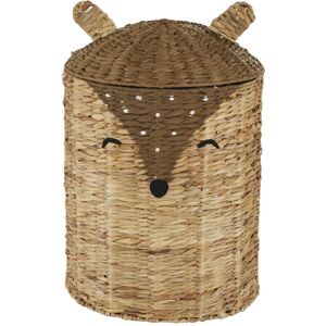 Maisons du Monde Cesta infantil con ciervo de fibra vegetal marrón Maisons du Monde Cesta infantil con ciervo de fibra vegetal marrón