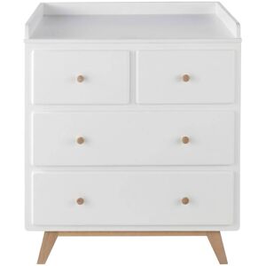 Maisons du Monde Cómoda cambiador de estilo escandinavo con 4 cajones blanca Maisons du Monde Cómoda cambiador de estilo escandinavo con 4 cajones blanca