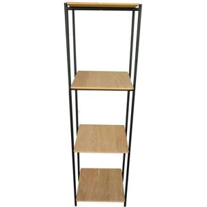 Decoclico Estantería columna de roble y metal negro Decoclico Estantería columna de roble y metal negro