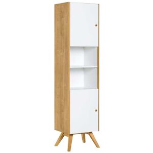 Vitrina Natural Blanca con 2 Puertas de Calicosy - Muebles Vitrina Natural Blanca con 2 Puertas de Calicosy - Muebles