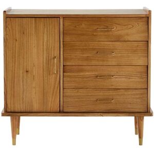 BERAH GETAH Aparador retro con 4 cajones y 1 puerta BERAH GETAH Aparador retro con 4 cajones y 1 puerta