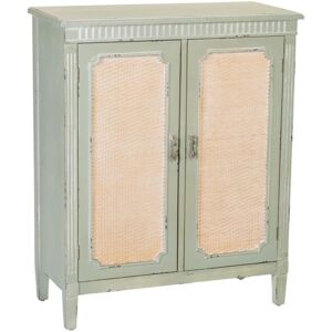 Wanderlust Deco - Recibidor de madera con verde 78x36x95 - Mueble Wanderlust Deco - Recibidor de madera con verde 78x36x95 - Mueble