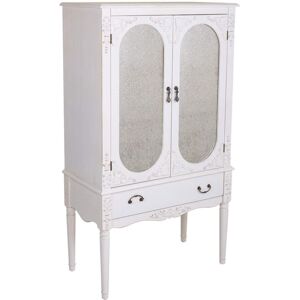 Armario Blanco Alexandra House Living con Vidrio y MDF - Armario Armario Blanco Alexandra House Living con Vidrio y MDF - Armario