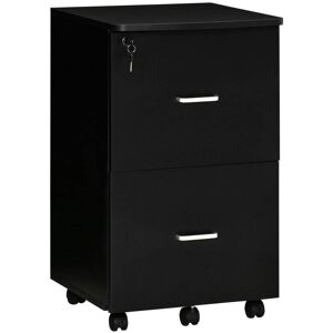 Vinsetto Cajonera de Oficina con Cerradura 2 Cajones Negra - Almacenamiento Vinsetto Cajonera de Oficina con Cerradura 2 Cajones Negra - Almacenamiento