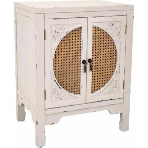 Mesita de Noche Wanderlust Deco Blanca - 50x36x65 cm Mesita de Noche Wanderlust Deco Blanca - 50x36x65 cm