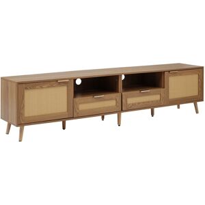 Urban Meuble Aparador bajo de madera y caña Diseño retro natural Urban Meuble Aparador bajo de madera y caña Diseño retro natural