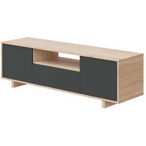 Hogar24 Módulo bajo 3 puertas y 1 estante. roble canadian y gris antracita Hogar24 Módulo bajo 3 puertas y 1 estante. roble canadian y gris antracita