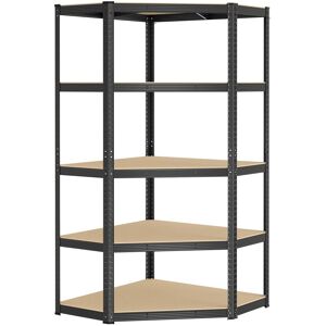 Estantería de esquina SONGMICS 5 niveles - Metal resistente - Negro y Beige Estantería de esquina SONGMICS 5 niveles - Metal resistente - Negro y Beige