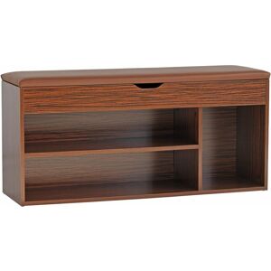WeHome Banco con zapatero en madera marrón WeHome Banco con zapatero en madera marrón
