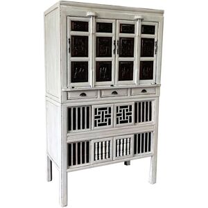 Wanderlust deco Armario de madera acabado artesanal, 96x42x175, blanco Wanderlust deco Armario de madera acabado artesanal, 96x42x175, blanco