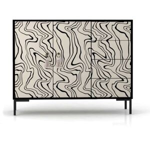 RNT by Really Nice Things Aparador bajo 2 puertas 4 cajones mdf estampado RNT by Really Nice Things Aparador bajo 2 puertas 4 cajones mdf estampado