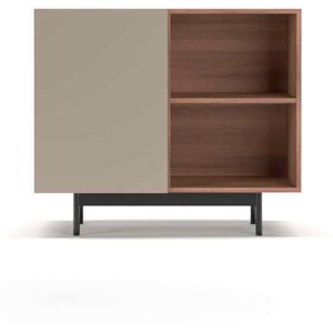 Herdasa Aparador 1 puerta de melamina nogal y arena patas grafito 78x90x34 cm Herdasa Aparador 1 puerta de melamina nogal y arena patas grafito 78x90x34 cm