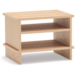 TEULAT Mesita de noche 2 estantes roble TEULAT Mesita de noche 2 estantes roble