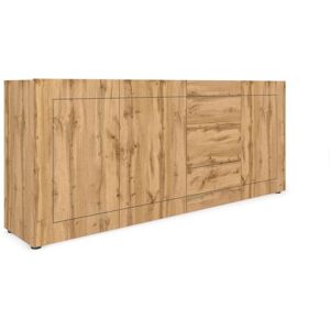 Itamoby Aparador 3 puertas/3 cajones 200x40x83,5 cm efecto madeira roble Itamoby Aparador 3 puertas/3 cajones 200x40x83,5 cm efecto madeira roble