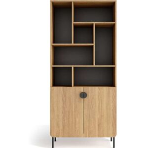 Herdasa Estantería de melamina en roble dorado-grafito 180x80x32 cm Herdasa Estantería de melamina en roble dorado-grafito 180x80x32 cm