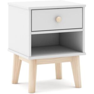 duehome Mesita de noche juvenil Breeze madera Blanco - Oak Soft duehome Mesita de noche juvenil Breeze madera Blanco - Oak Soft