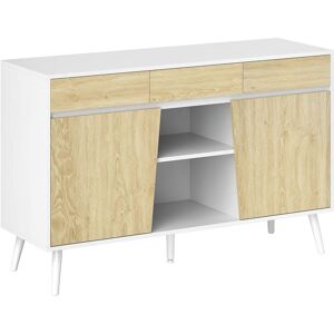 Homcom Aparador de salón 120x39x77 cm blanco Homcom Aparador de salón 120x39x77 cm blanco