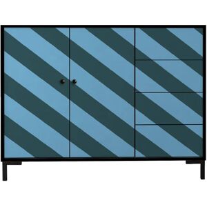 RNT by Really Nice Things Aparador bajo 2 puertas 4 cajones mdf estampado RNT by Really Nice Things Aparador bajo 2 puertas 4 cajones mdf estampado