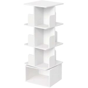 VASAGLE Estantería Giratoria de 4 Niveles,Blanco Nube VASAGLE Estantería Giratoria de 4 Niveles,Blanco Nube