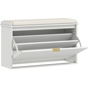 Homcom Banco zapatero 80x26x47.5 cm blanco Homcom Banco zapatero 80x26x47.5 cm blanco