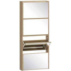 Homcom Zapatero estrecho 63x17x146 cm madera natural Homcom Zapatero estrecho 63x17x146 cm madera natural