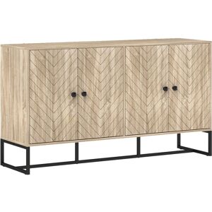 Homcom Aparador de salón 140.5x40x81.5 cm roble Homcom Aparador de salón 140.5x40x81.5 cm roble