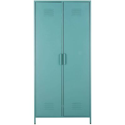 Maisons du Monde Armario ropero de metal verde con 2 puertas Maisons du Monde Armario ropero de metal verde con 2 puertas