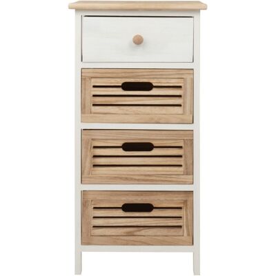 Maisons du Monde Cajonera de 4 cajones de paulonia Maisons du Monde Cajonera de 4 cajones de paulonia