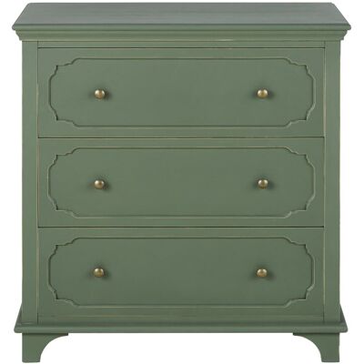 Maisons du Monde Cómoda con 3 cajones en verde caqui 82,5 cm Maisons du Monde Cómoda con 3 cajones en verde caqui 82,5 cm