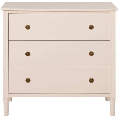 Maisons du Monde Cómoda infantil rosa claro de 3 cajones Maisons du Monde Cómoda infantil rosa claro de 3 cajones