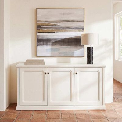 Maisons du Monde Aparador de 3 puertas batientes crudo, 171 cm Maisons du Monde Aparador de 3 puertas batientes crudo, 171 cm