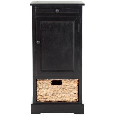 Safavieh Muebles de almacenaje de madera de pino negro Safavieh Muebles de almacenaje de madera de pino negro