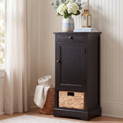 Safavieh Muebles de almacenaje en madera de pino, negro Safavieh Muebles de almacenaje en madera de pino, negro