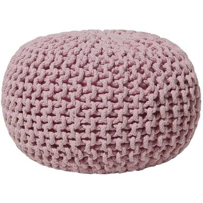 Ottoman de algodón rosa Beliani - Taburete pequeño 40x25cm Ottoman de algodón rosa Beliani - Taburete pequeño 40x25cm
