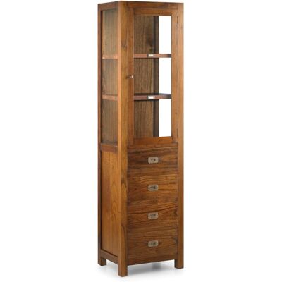 MOYCOR Vitrina de madera de mindi marrón alt. 190 cm MOYCOR Vitrina de madera de mindi marrón alt. 190 cm