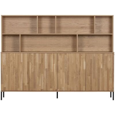 WOOOD Aparador de madera roble natural con base metálica WOOOD Aparador de madera roble natural con base metálica