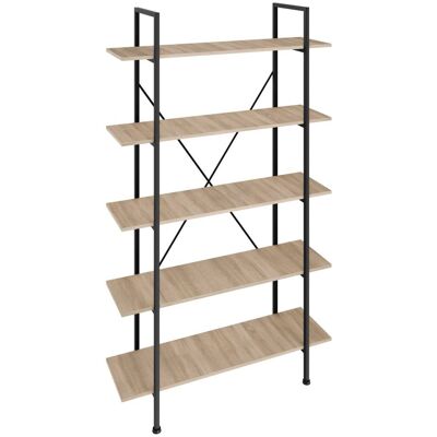 Tectake Estantería 106 x 345 x 1795cm madera industrial clara Tectake Estantería 106 x 345 x 1795cm madera industrial clara