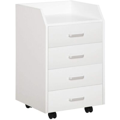 Vinsetto Cajonera de Oficina Moderna Blanca con 4 Cajones - 40x36x65 cm Vinsetto Cajonera de Oficina Moderna Blanca con 4 Cajones - 40x36x65 cm