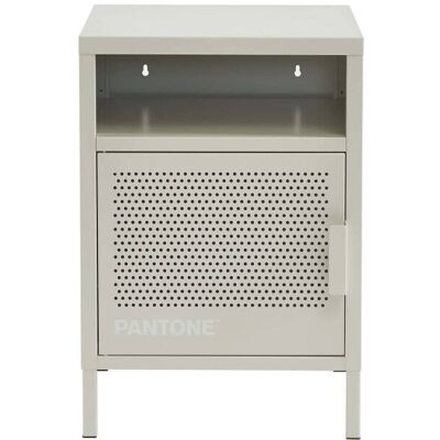Pantone Mesita de noche metal beige arena 40 cm Pantone Mesita de noche metal beige arena 40 cm