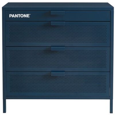 Pantone Cómoda de 4 cajones, metal azul noche, 80 cm Pantone Cómoda de 4 cajones, metal azul noche, 80 cm