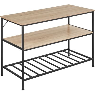Tectake Estantería cocina estilo industrial 120x60x90,5 cm madera clara Tectake Estantería cocina estilo industrial 120x60x90,5 cm madera clara