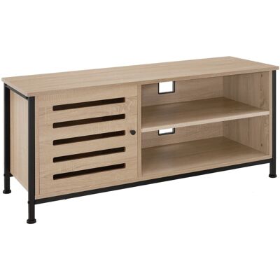 Tectake Mueble bajo para televisor 110x41,5x50,5cm, madera industrial clara Tectake Mueble bajo para televisor 110x41,5x50,5cm, madera industrial clara