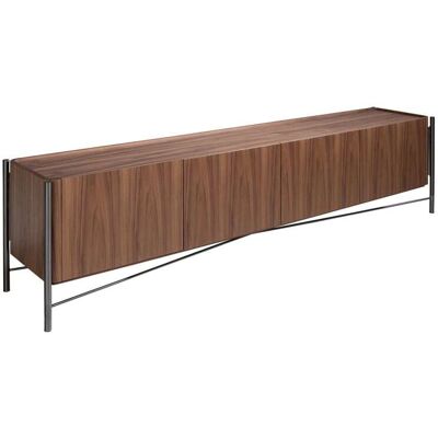 Angel Cerda Mueble tv nogal y acero oscuro Angel Cerda Mueble tv nogal y acero oscuro
