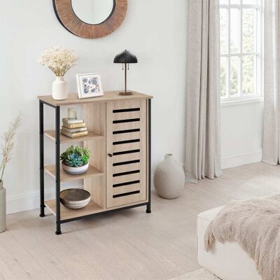 Tectake Aparador industrial, bisagra lado derecho, 71x32x82 cm madera clara Tectake Aparador industrial, bisagra lado derecho, 71x32x82 cm madera clara