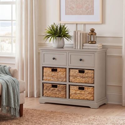 Safavieh Muebles de almacenaje en madera de pino, gris vintage Safavieh Muebles de almacenaje en madera de pino, gris vintage
