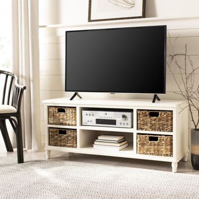 Safavieh Soporte multimedia en pino/mdf, blanco Safavieh Soporte multimedia en pino/mdf, blanco
