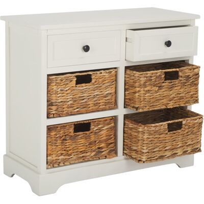 Safavieh Muebles de almacenaje de madera de pino blanco Safavieh Muebles de almacenaje de madera de pino blanco
