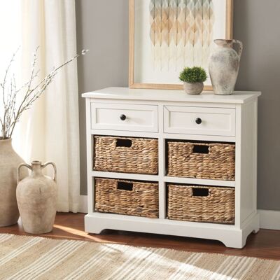 Safavieh Muebles de almacenaje en madera de pino, blanco Safavieh Muebles de almacenaje en madera de pino, blanco