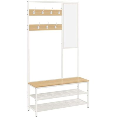 Perchero VASAGLE con almacenamiento para zapatos, espejo, banco - Perchero Perchero VASAGLE con almacenamiento para zapatos, espejo, banco - Perchero