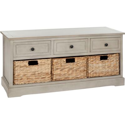 Safavieh Muebles de almacenaje de madera de pino gris Safavieh Muebles de almacenaje de madera de pino gris
